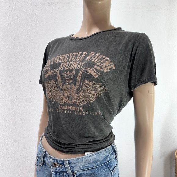 LE LIS shirt gray with motorcycle inspired - Picture 8 of 12